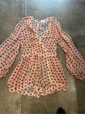 Alexandra Miro Polka Dot Romper / Shorts – Size Medium 🌸